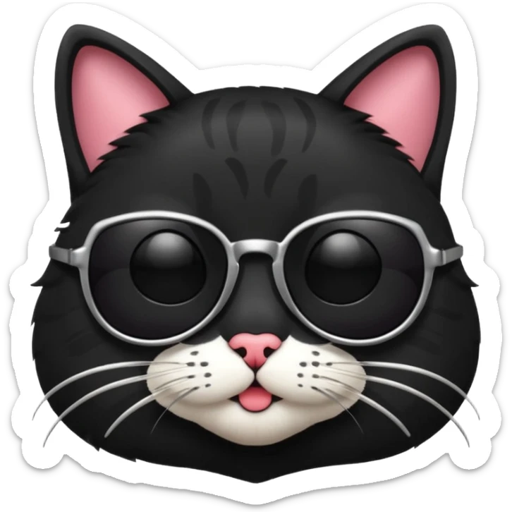 Cat with sunglasses sticker