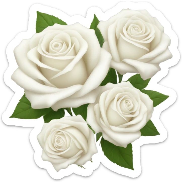 white roses sticker