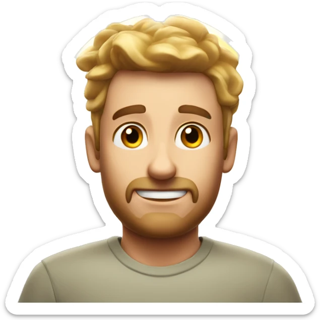 Australian dad with ring of light or halo on top of his head sticker