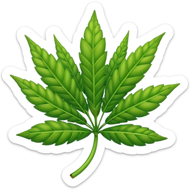 Emoji de mariguana sticker