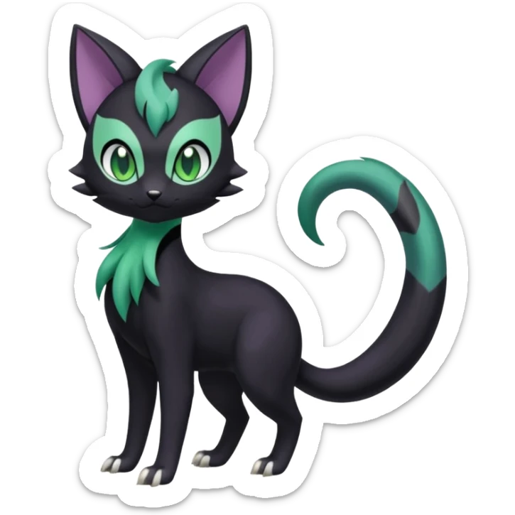 Meloetta-Purrloin-Nargacuga-Pokémon-Fakémon-fusion-hybrid-creature sticker