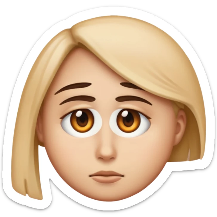 Side profile emoji, eye looking over in a judgy way like you hear someone say something stupid  sticker