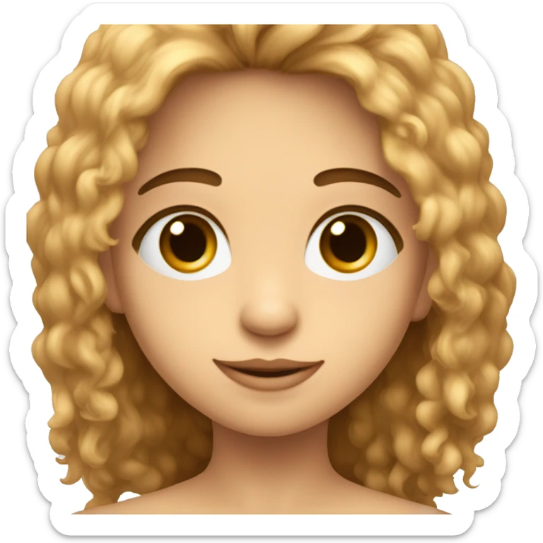 niño de color blanco pelo marron con algunos mechones rubios, ojos marrones y mechas rubias sticker