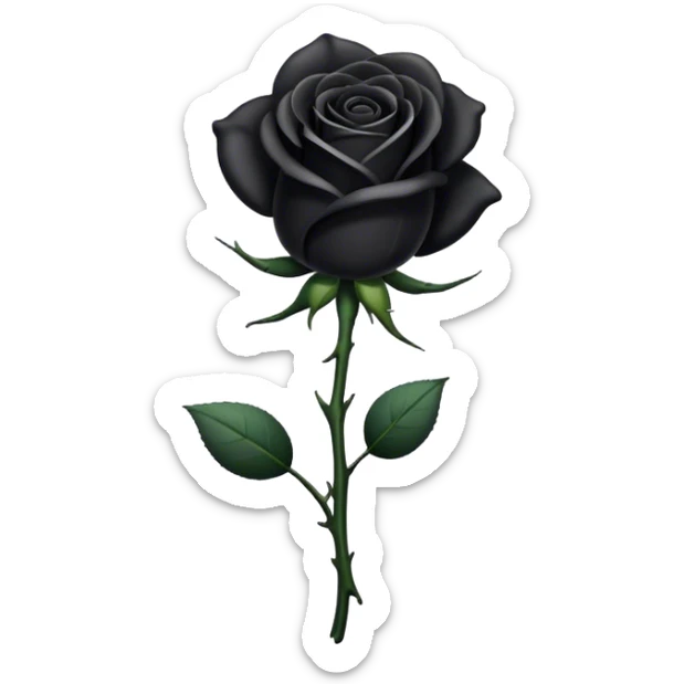 Black rose sticker