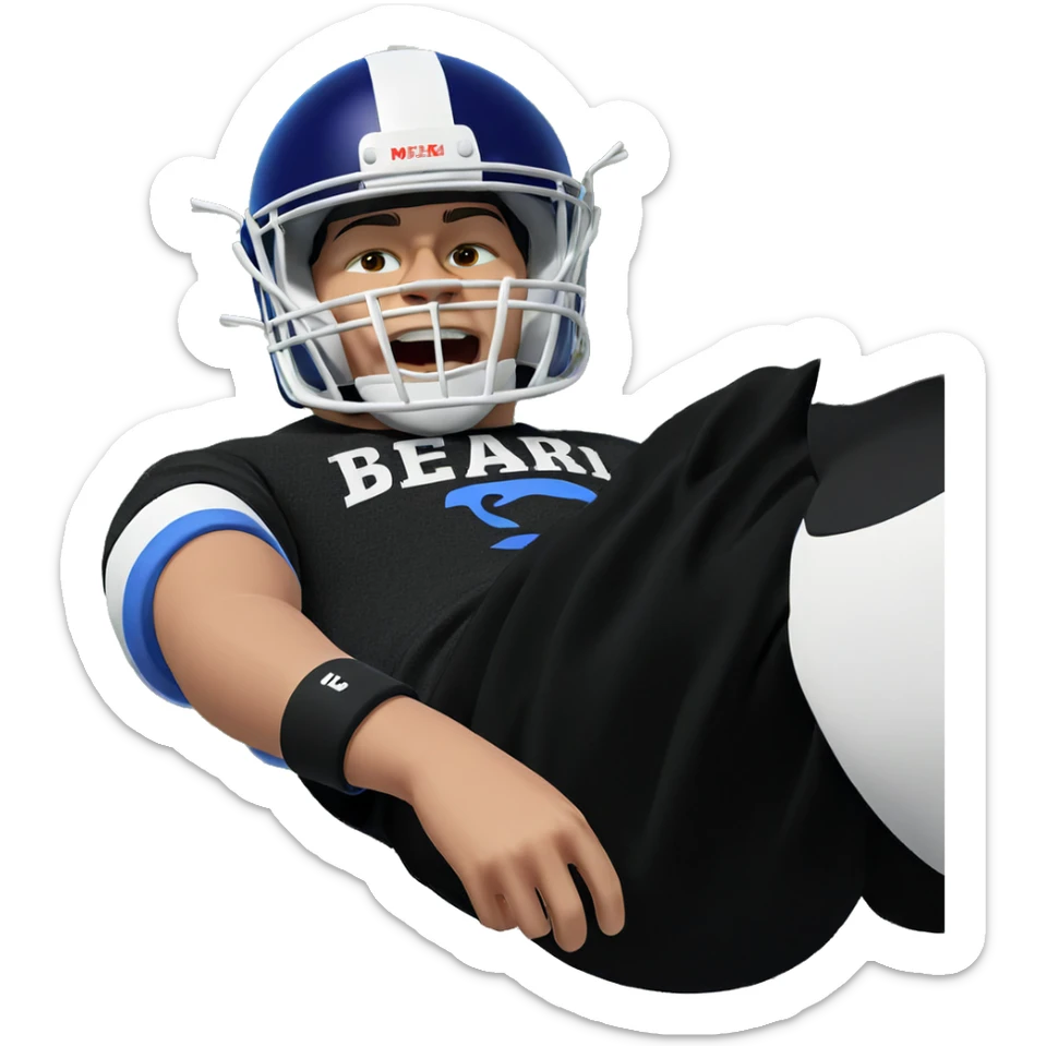 boy in sportswear on grass sticker