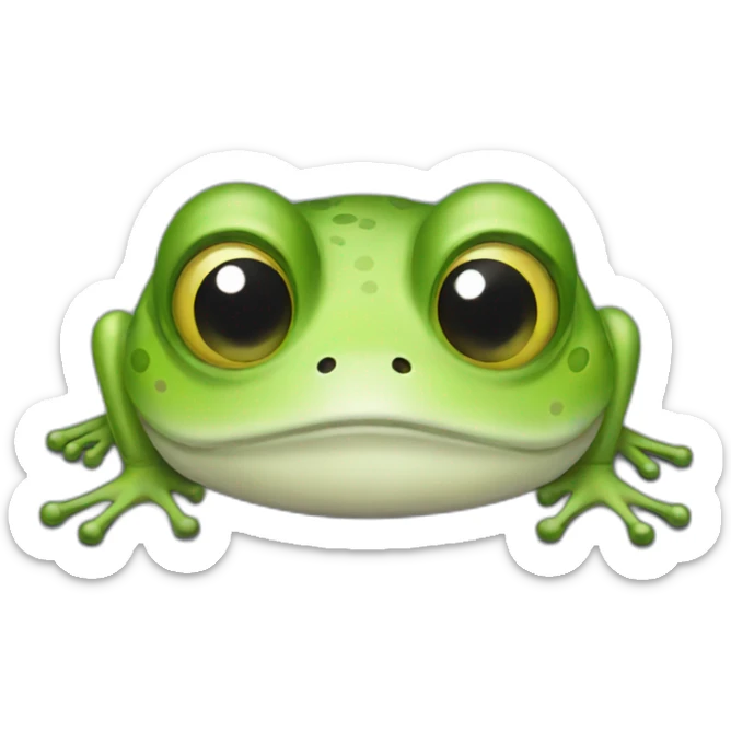 Sick frog sticker