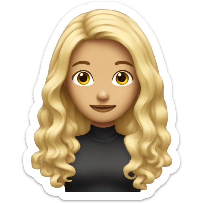 Long hair blonde sticker