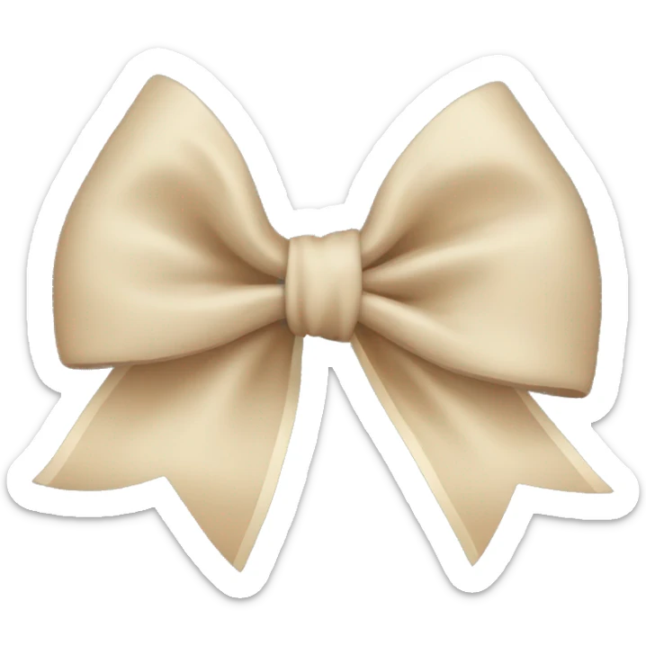 Beige bow sticker