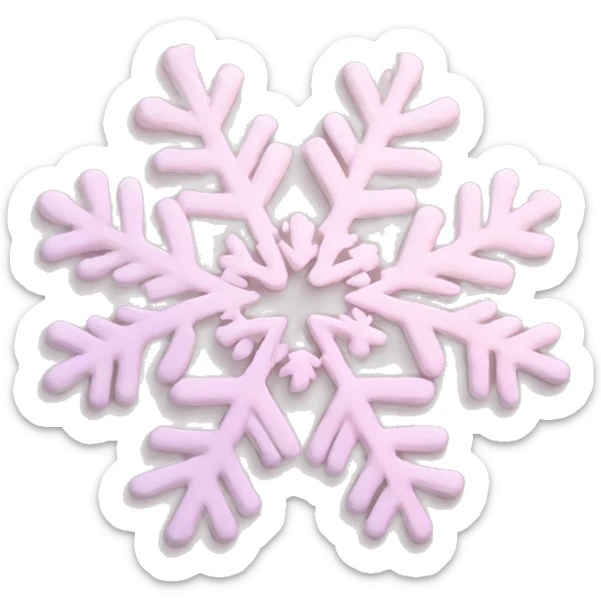pastel pink snowflake  sticker