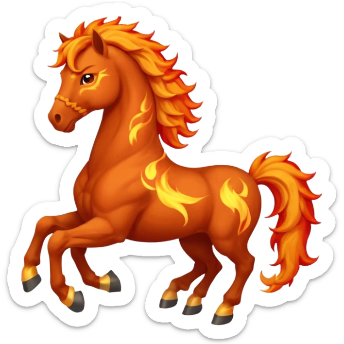 fire horse emoji to push notification . more fire on the horse look like hero sticker