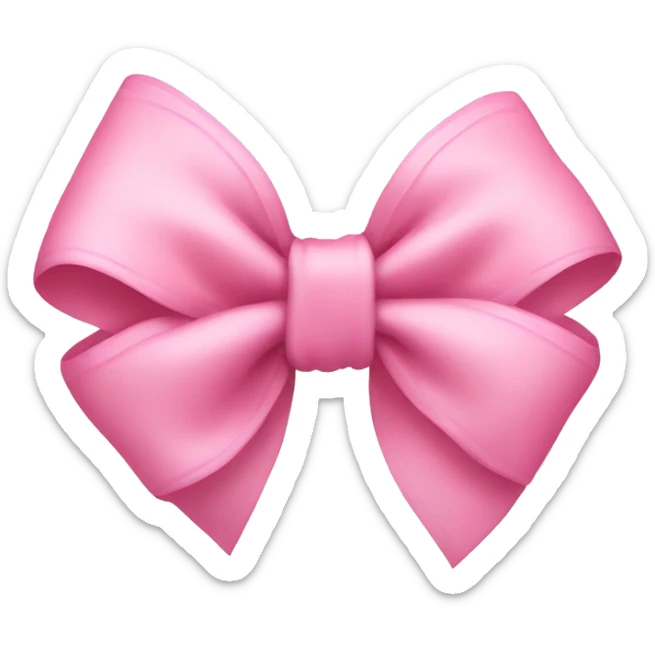 Baby pink bow sticker