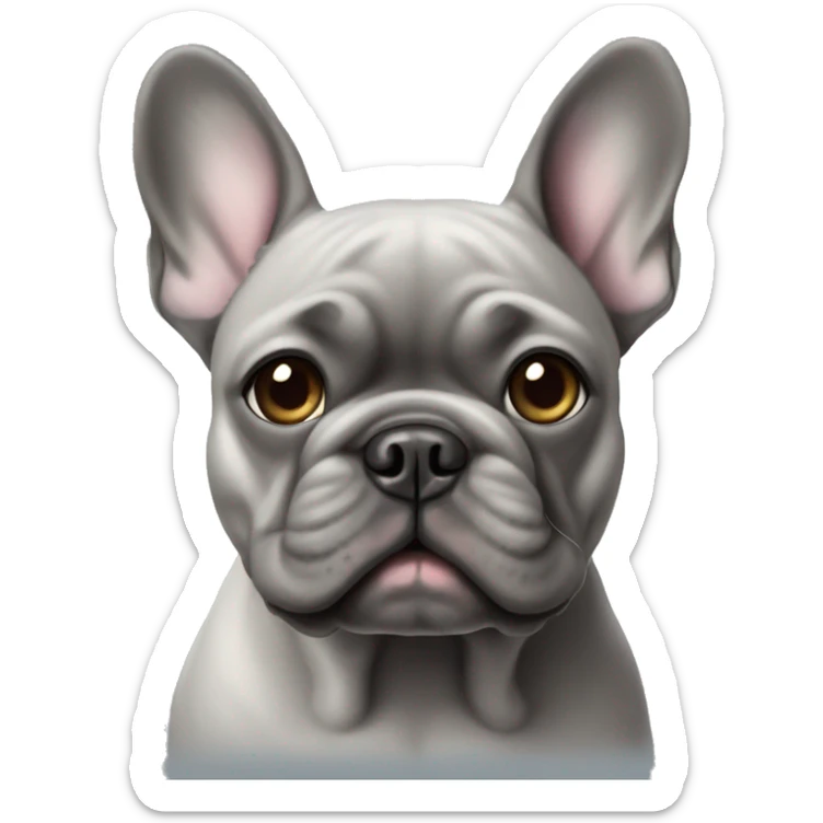 Grey French Bulldog sticker