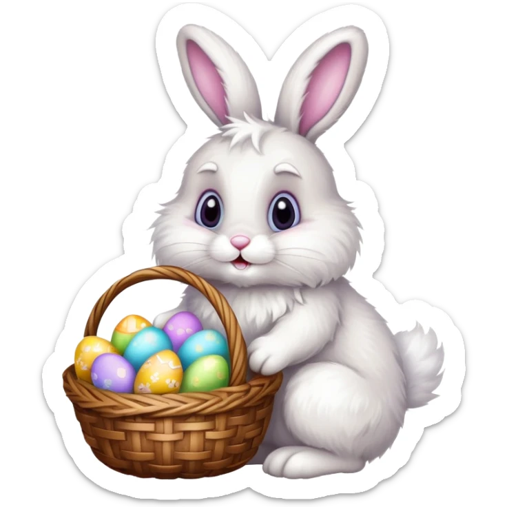 Easter bunny sticker