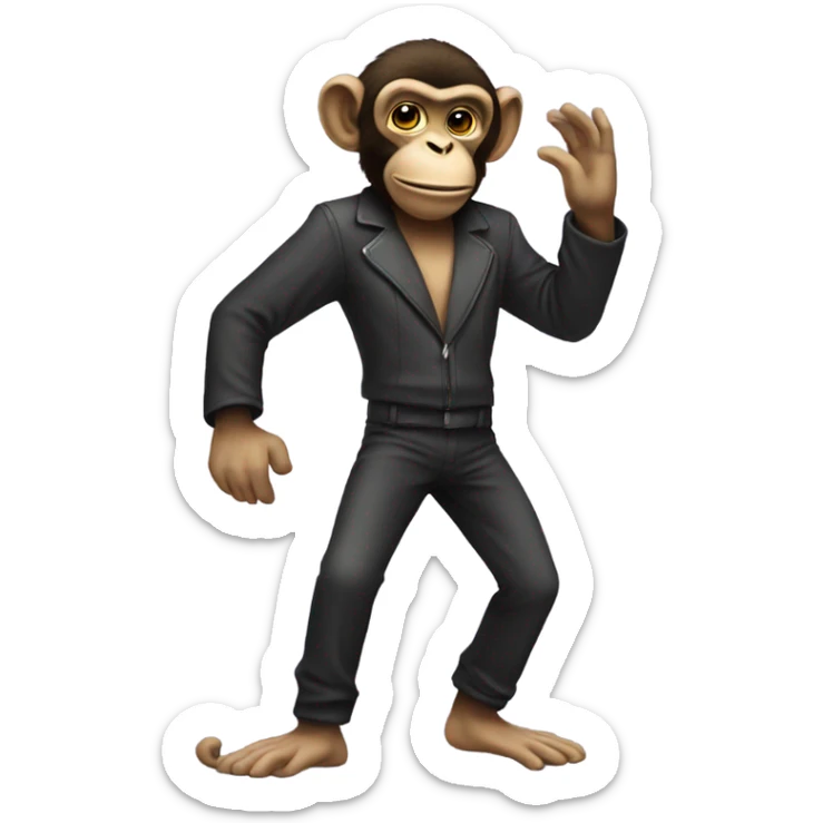 Monkey disco sticker