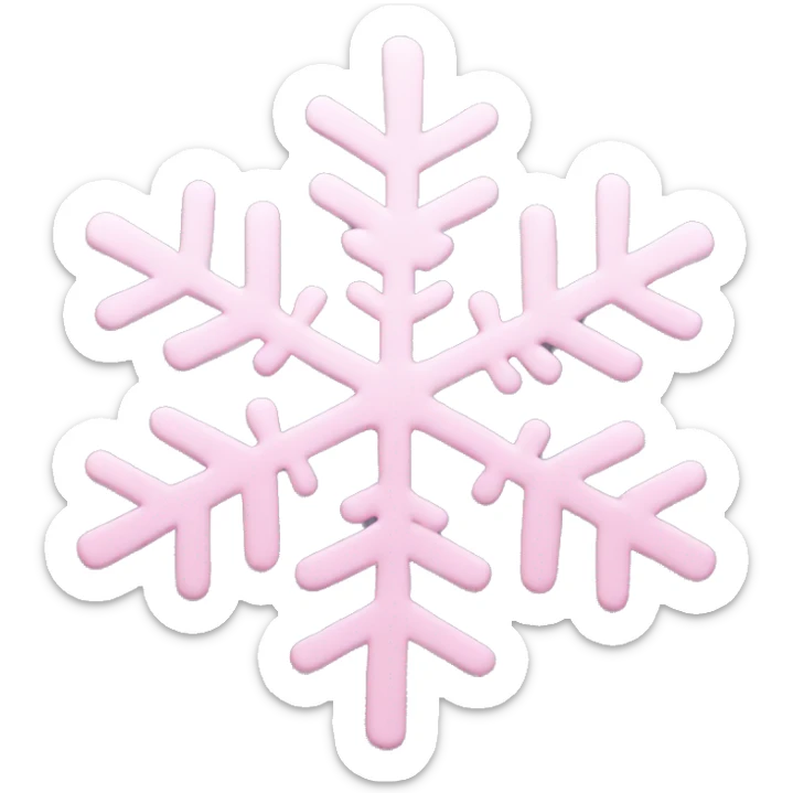 pastel pink snowflake  sticker