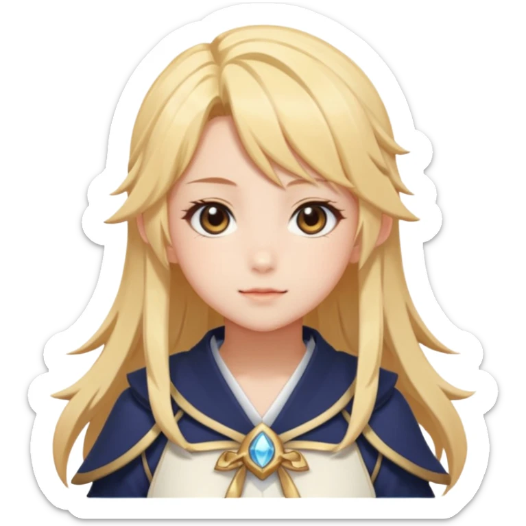 Cute Lumine from Genshin Impact in Photorealistic Hoyoverse Anime Style  sticker