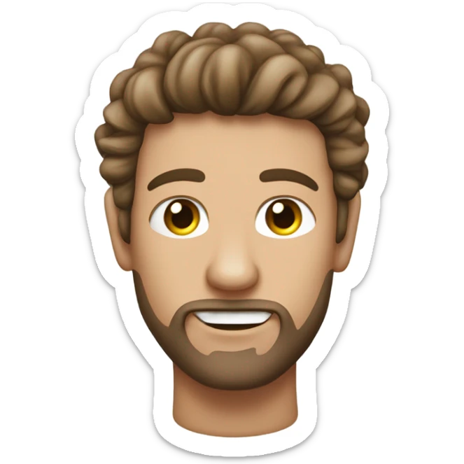 Ein Mann mit kurzen Haaren, Bart und Nasen Piercing der den Mittelfinger zeigt sticker