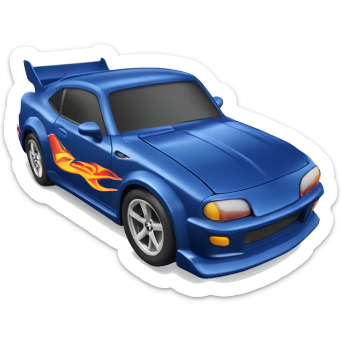 Hot wheel, hot rod, Toyota 86, dark blue, rear spoiler, tooned  sticker