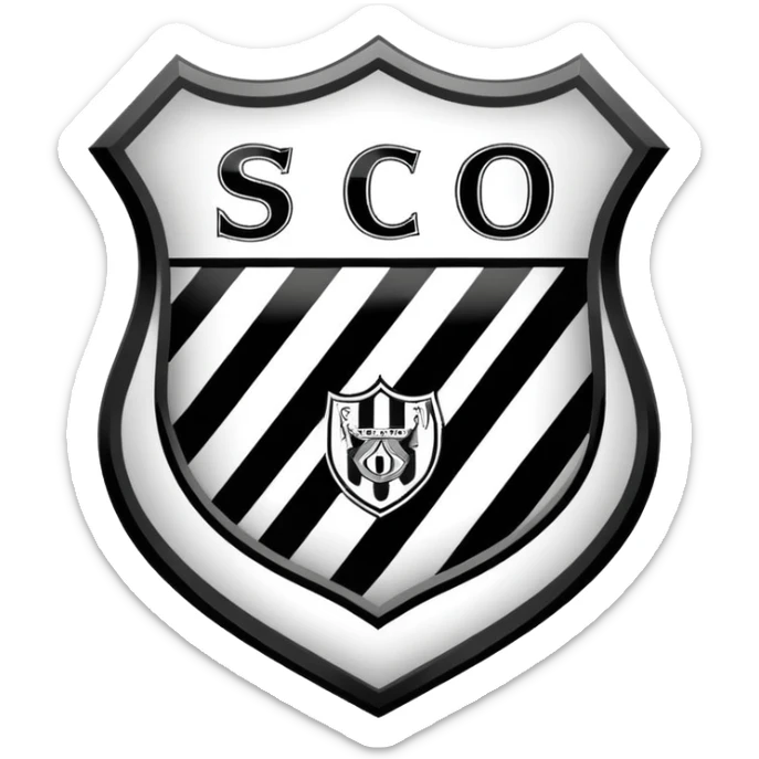 Football club SCO Angers logo, black and white striped shield with 1919 year, sports team emblem sticker