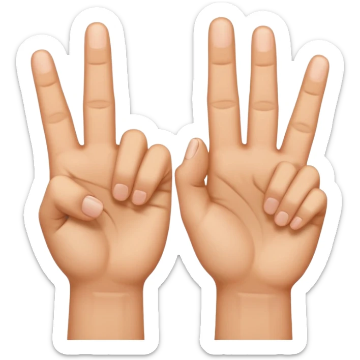 Le signe du rappeur Jul, avec les 2 mains: pouce sur le côté et index et majeur levés. Mis côte à côte, formant les lettres JUL sticker