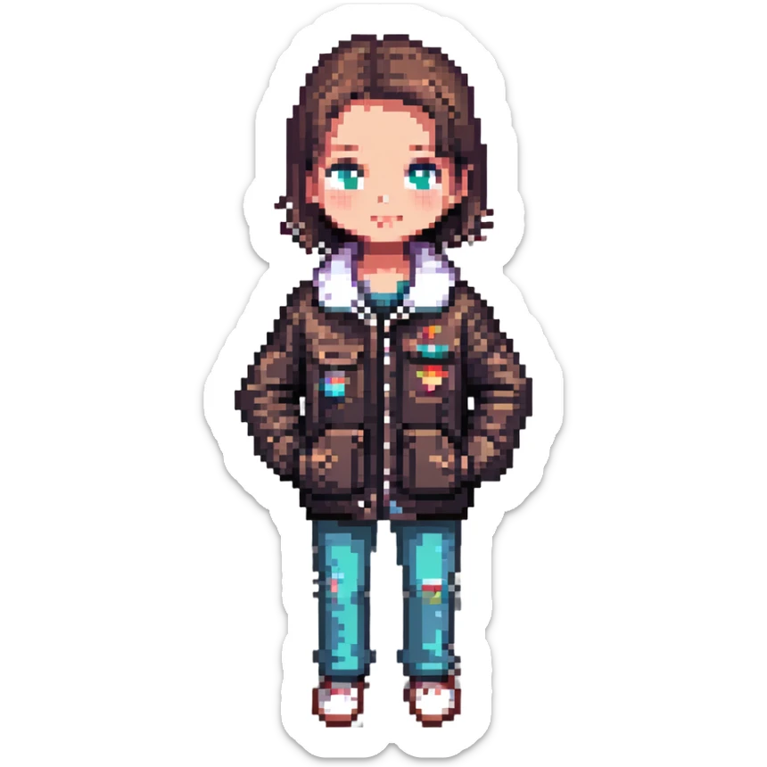 stylish jacket sticker