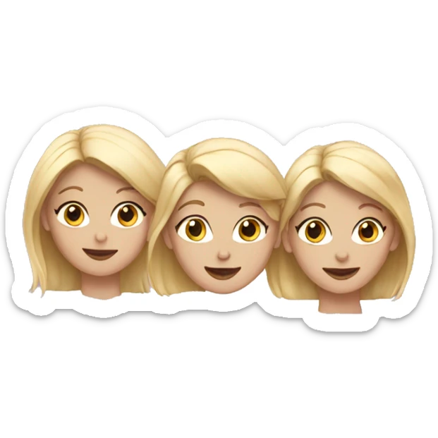 three blonde girls sticker