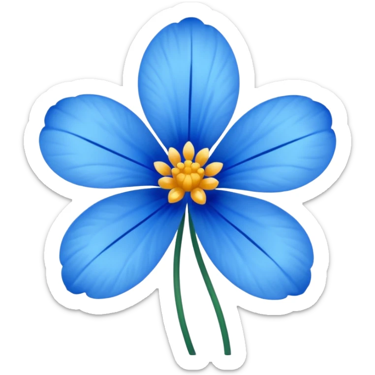 Blue flower sticker