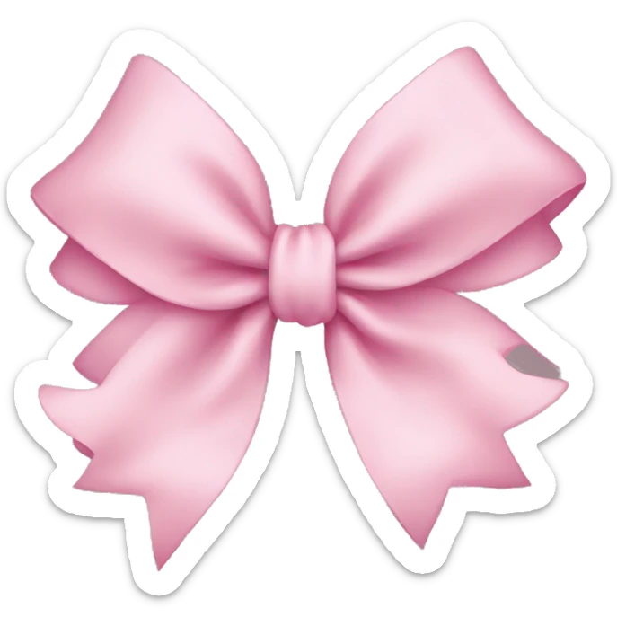 soft pink bow sticker