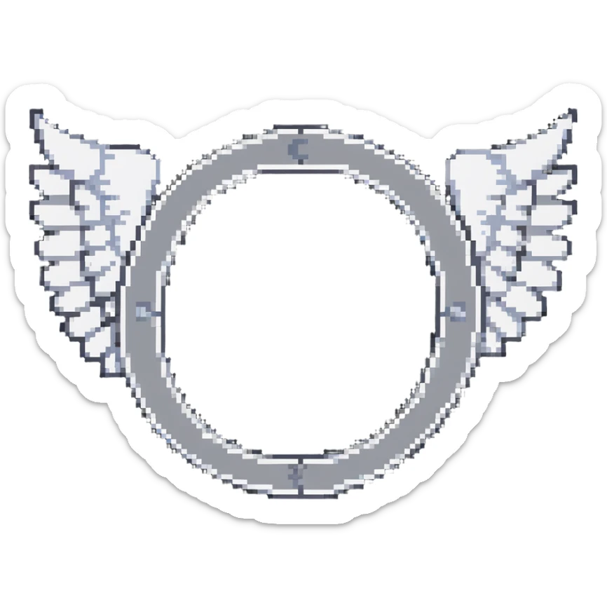 Letter C in multiple shades of gray from light to dark, 50 shades of gray C, with angel halo sticker