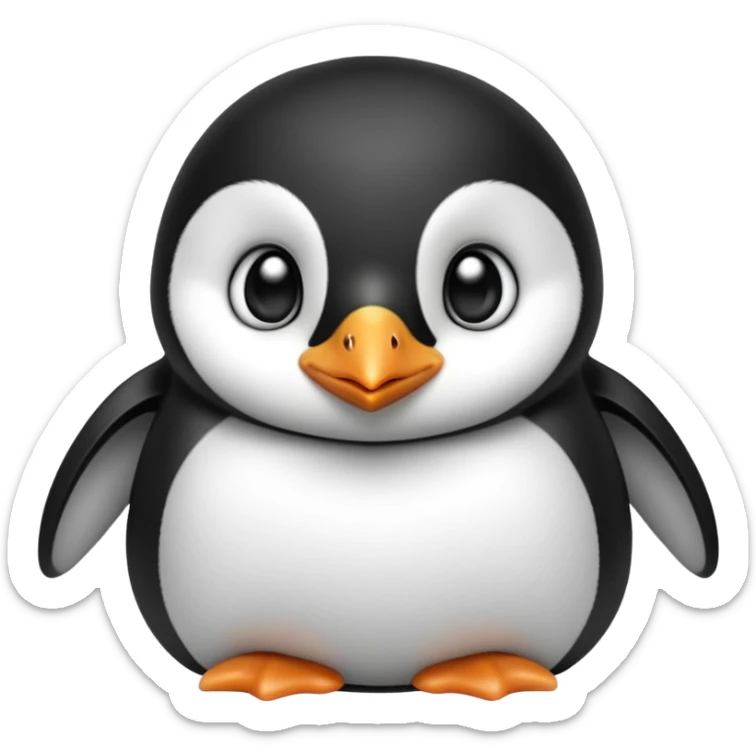 cinematic-noble-baby-penguin-portrait-emoji,-poised-with-an-air-of-innocent-regality,-featuring-soft,-downy-feathers-in-crisp-black-and-white-and-wide,-soulful-eyes,-simplified-yet-sharp-and-sophisticated-features,-highly-detailed,-glow (4) sticker