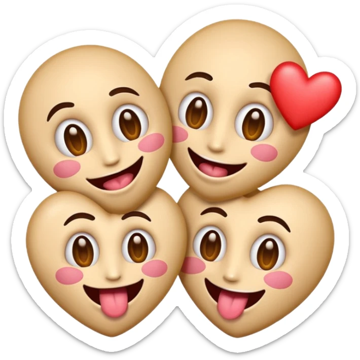 Emoji with heart-shaped eyes, but inside the hearts are dollar signs, and the emoji is sticking out its tongue. sticker