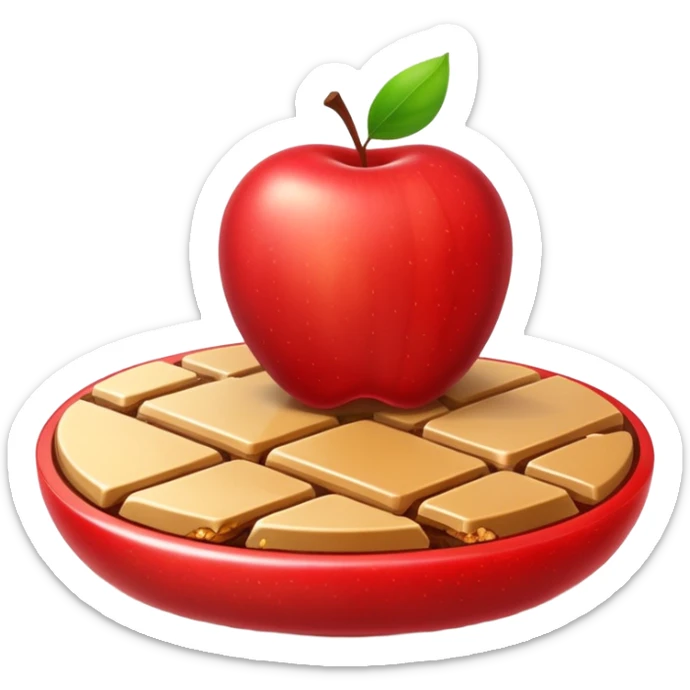 Create an emoji of an energy bar that you can eat. It should look like an apple emoji. sticker