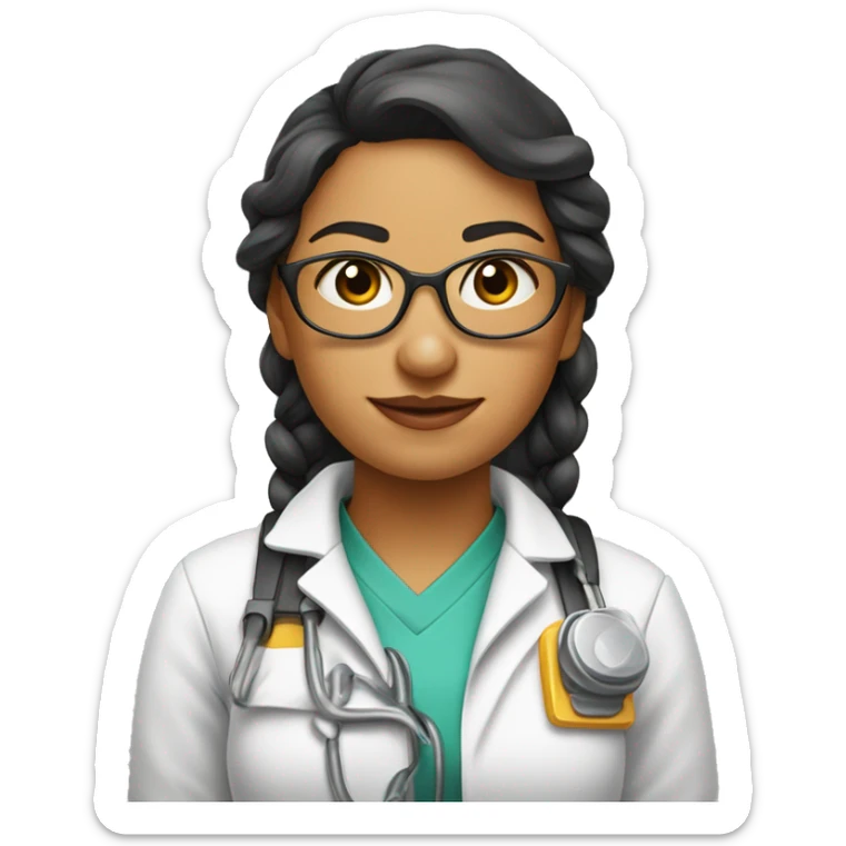 ntutricionista mulher com jaleco e fita metrica sticker