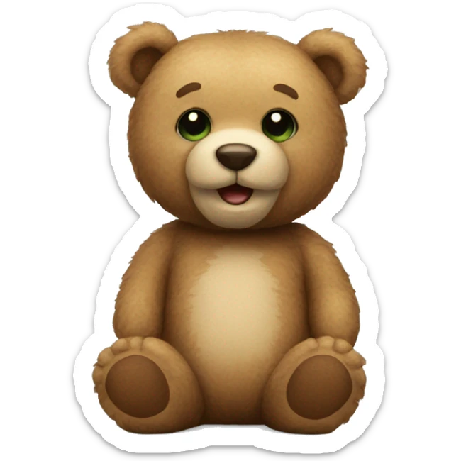 Teddy bear sticker