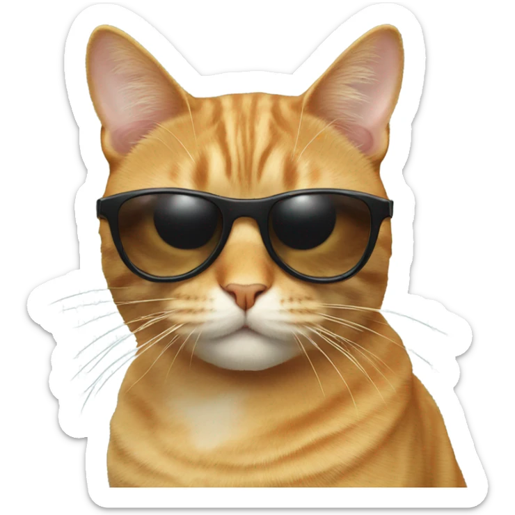 Cat with sunglasses sticker
