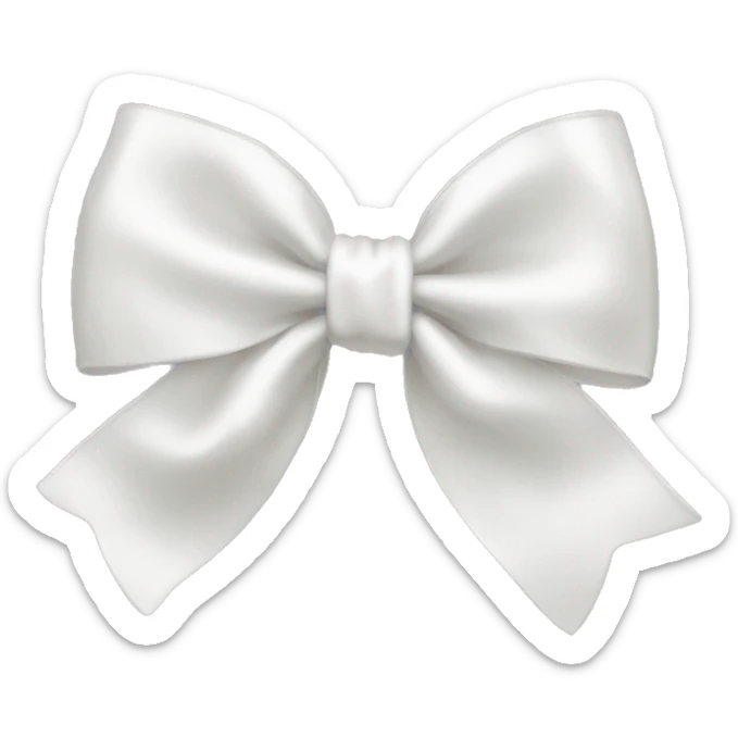white satin bow sticker