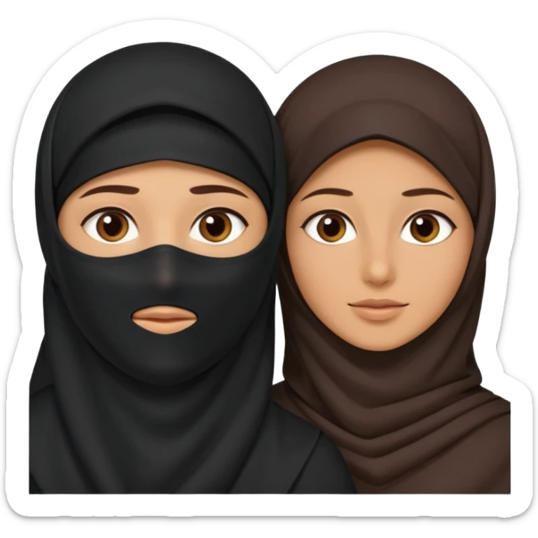 muslim couple, a man and a woman in niqab  sticker
