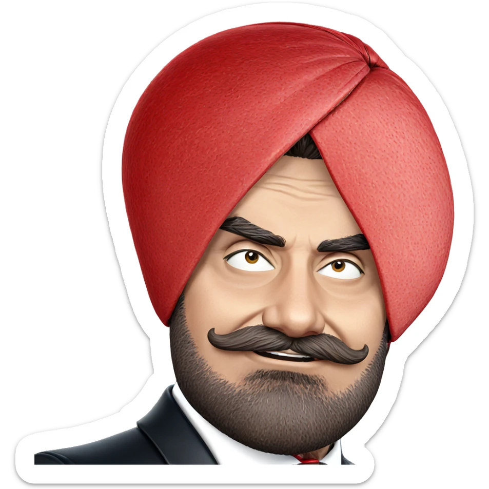 male portrait with necktie sticker