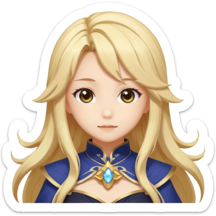 Cute Lumine from Genshin Impact in Photorealistic Hoyoverse Anime Style  sticker