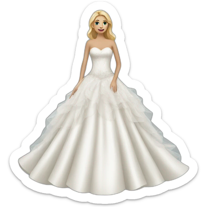 wedding dress sticker