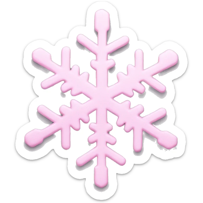pastel pink snowflake  sticker