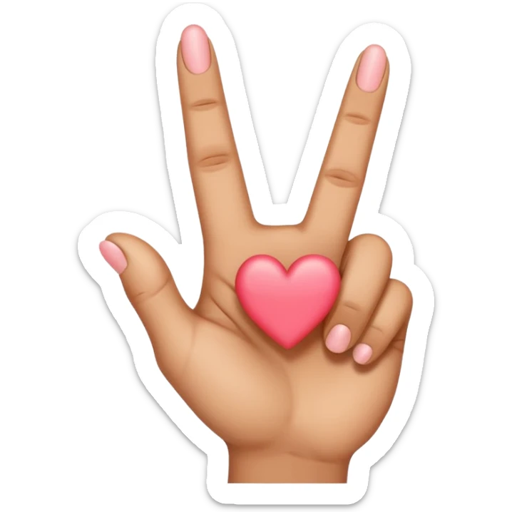hand korean finger heart emoji that has the middle finger sticking out sticker