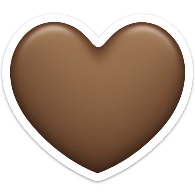 brown heart sticker