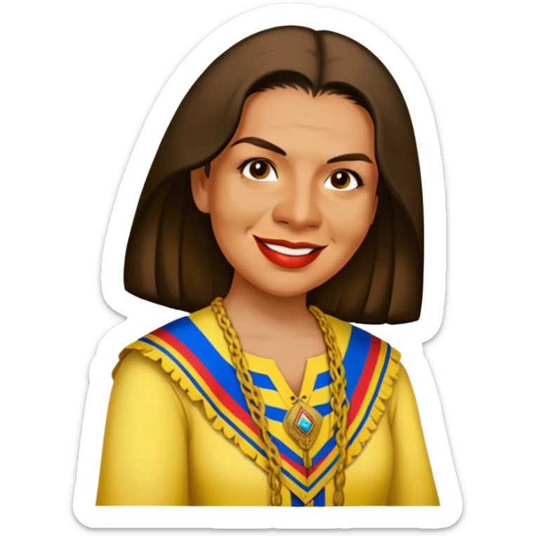 Perdón with a Colombian outfit sticker