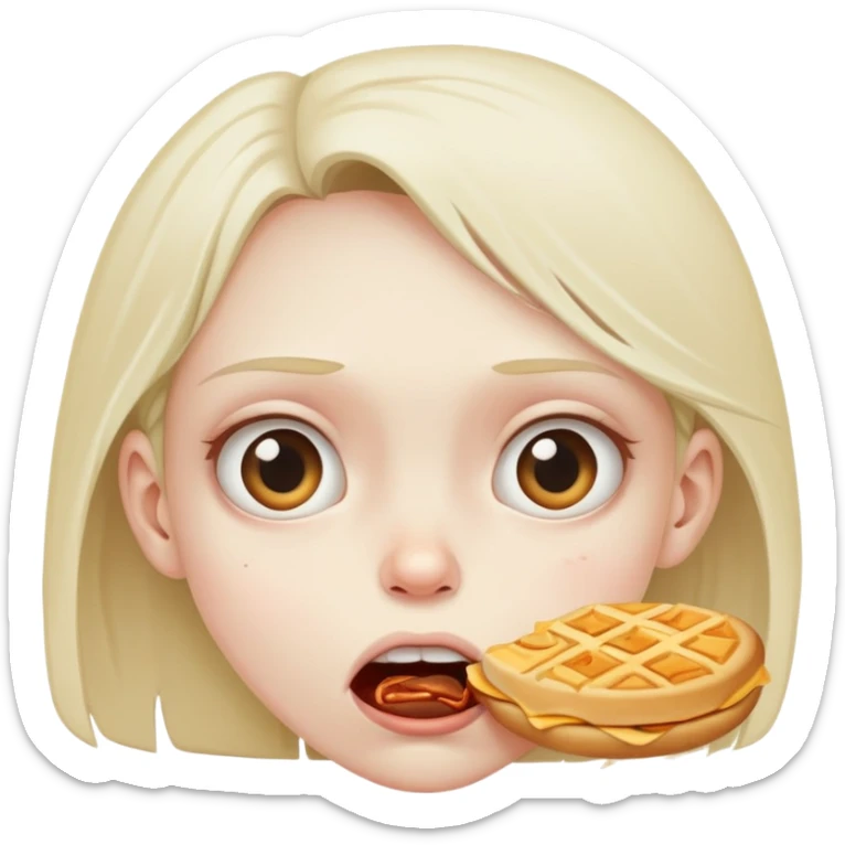 STARVING girl so hungry hasn’t eaten food sticker