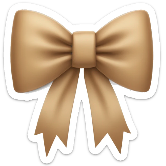 Light brown bow  sticker