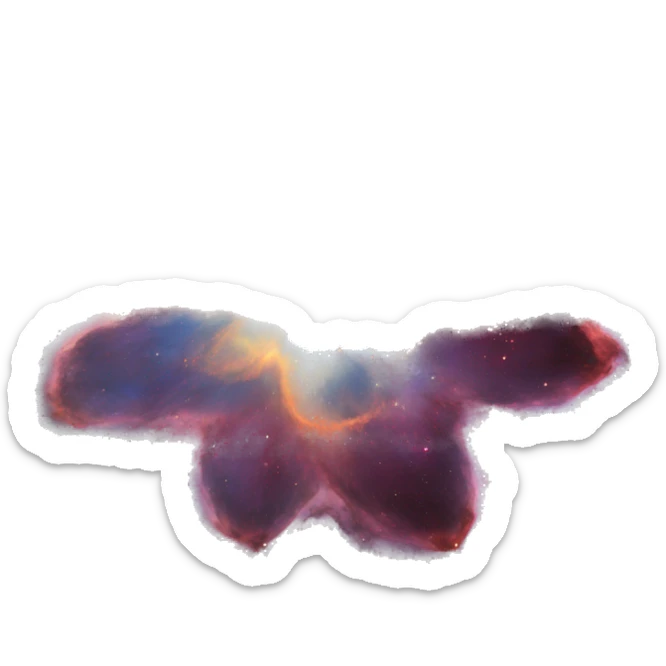 colourful bloom nebula sticker