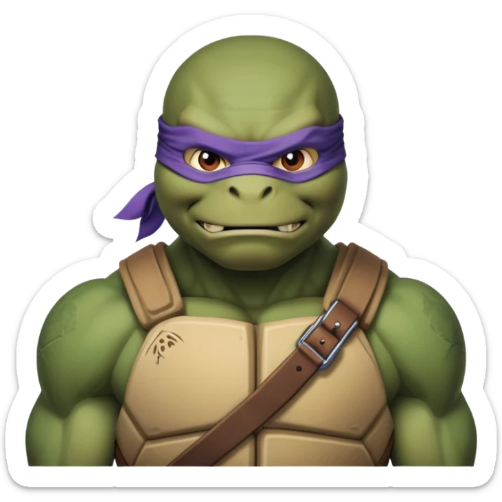 Hun from Teenage Mutant Ninja Turtles, muscular gang leader sticker