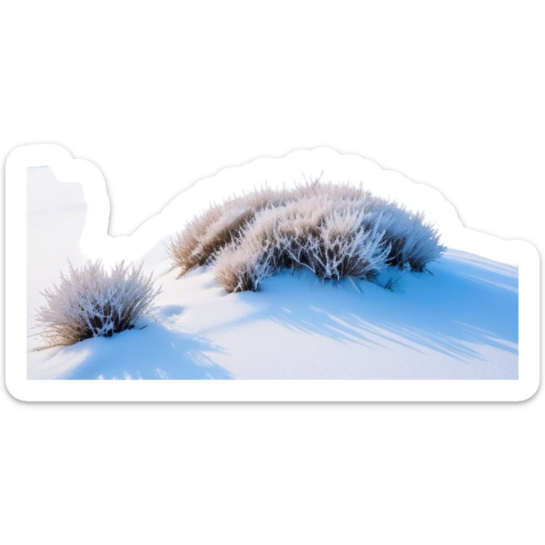 Cinematic Realistic Tundra Emoji in a wooden frame, Vast and cold, with wide expanses of snow-covered ground, sparse grasses poking through, and the occasional hardy shrub breaking up the pale white landscape. The sky above is a pale, frosty blue, and the light reflects off the snow, creating a serene yet starkly beautiful environment. Soft glowing outline, capturing the essence of a quiet, still, frozen wilderness where life endures despite the harsh conditions. sticker