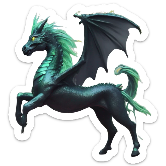 420 .Zombie_ Vaporwave black holographic oilslick zombie dragon unicorn smoking yellow caution tape hemp leaves unicorn Pegasus hemp plants sticker